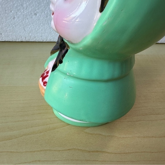 Light Green Riding Hood Vintage Ceramic Coin Bank - Picture 7 of 11